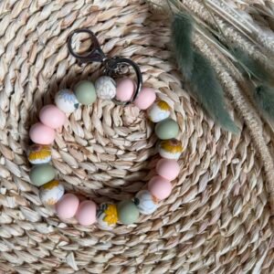 Soft Bloom Wristlet Keychain