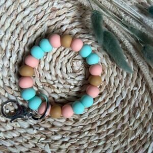 Desert Peach Wristlet Keychain