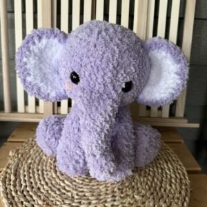 Purple Fuzzy Elephant